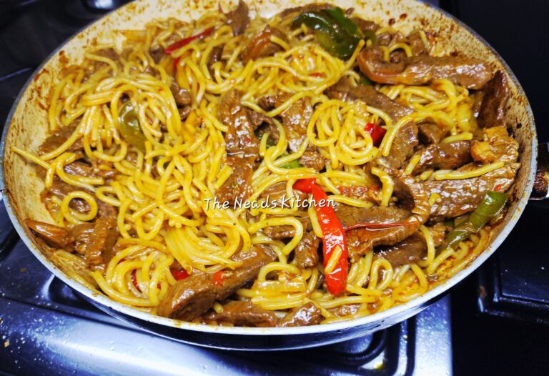 Beef Spaghetti stir fry recipe