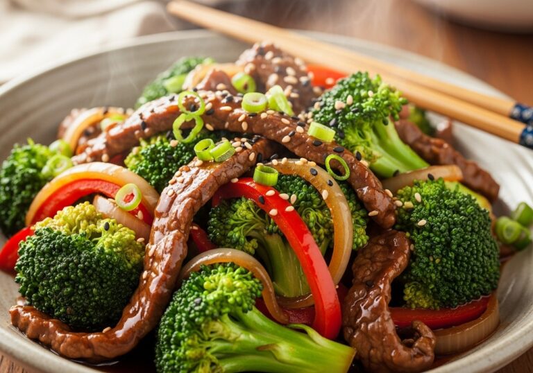 Beef and Broccoli Stir Fry with Mongolian Sauce