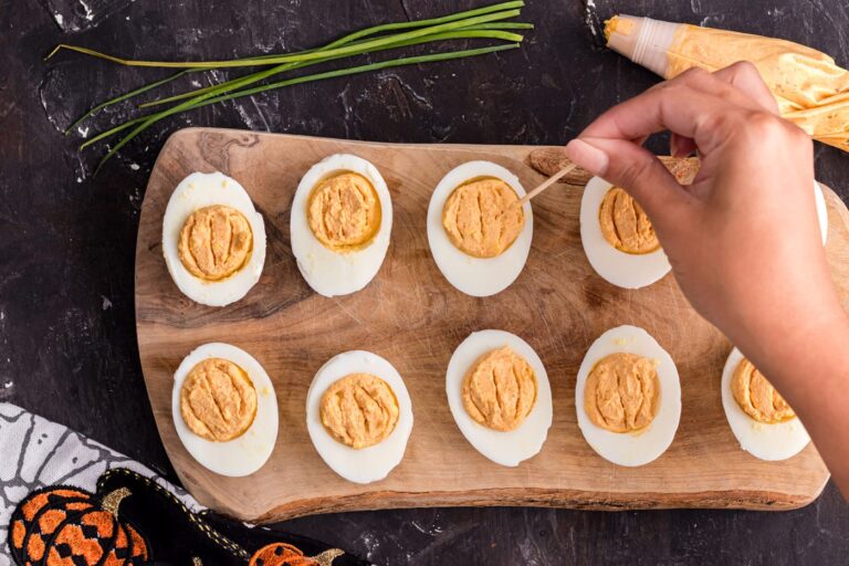 Pumpkin Deviled Eggs