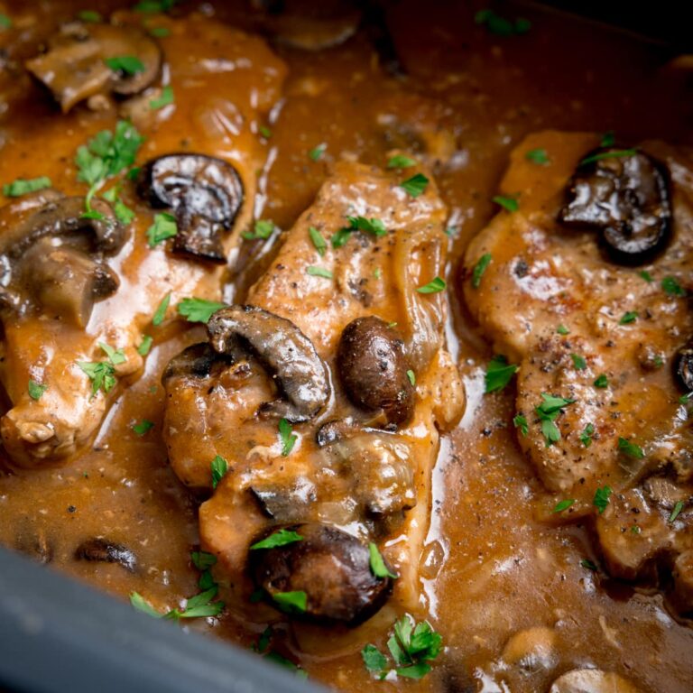 Slow Cooker Smothered Pork Chops