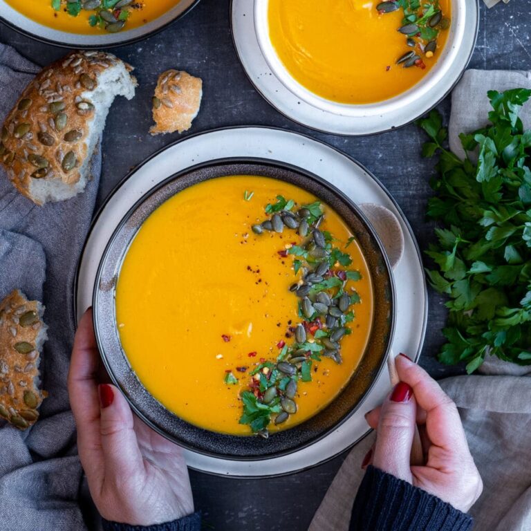 Butternut squash and sweet potato soup